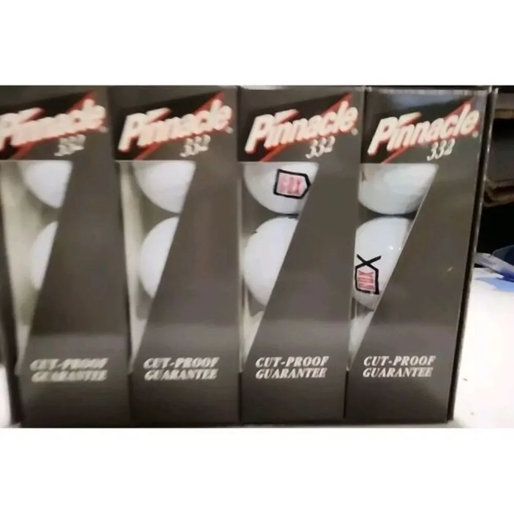 Pinnacle Gold & 332 12 Ball‎ Sets. Cox Logo. B4